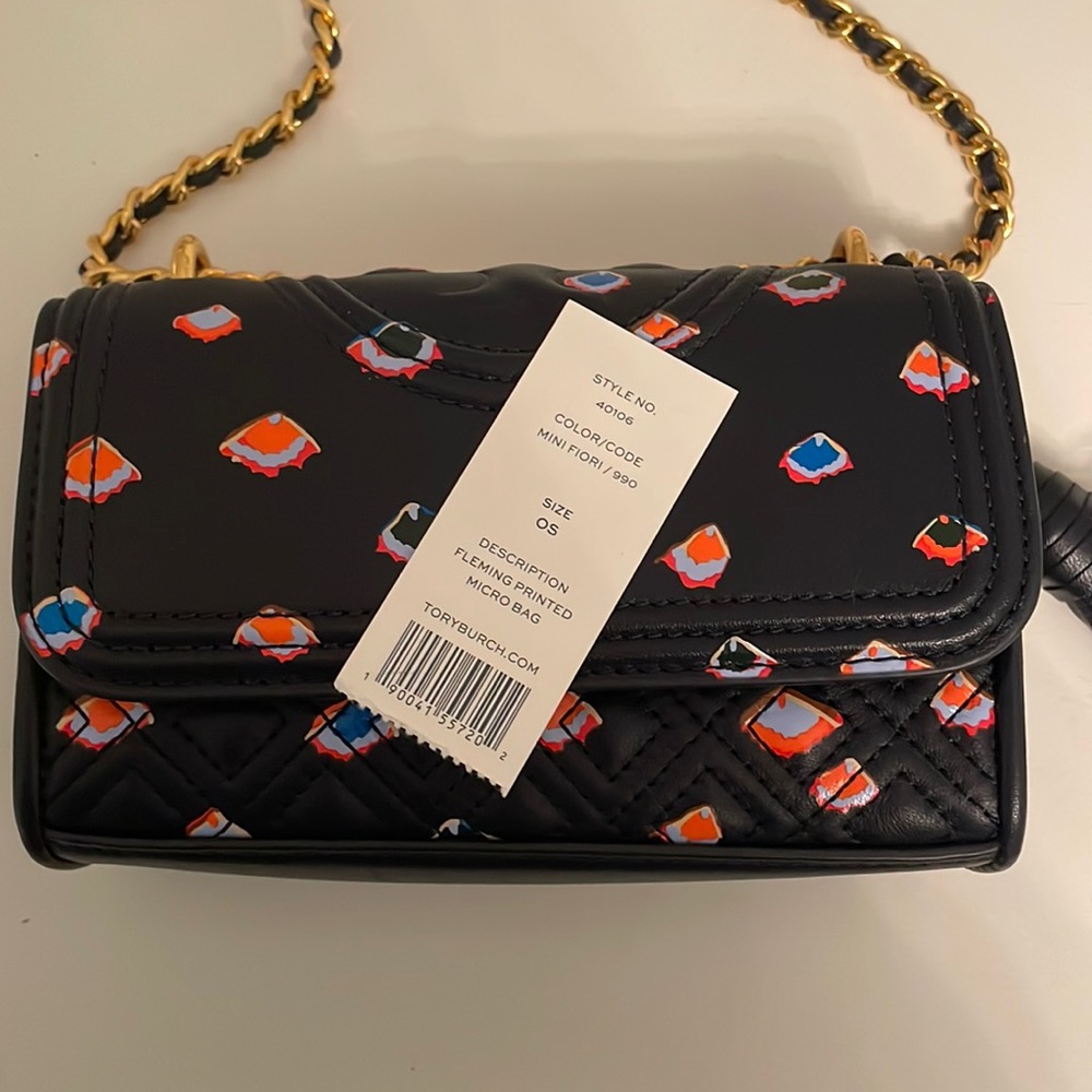 NWT Tory Burch Printed Micro Mini Fleming